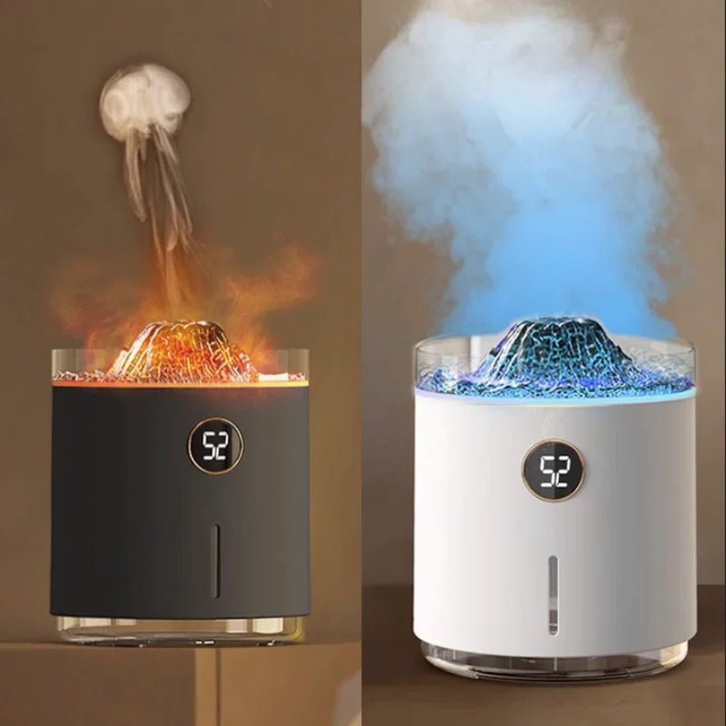 Volcano Humidifier with Adjustable Flame Light - VAZIRION